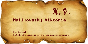 Malinovszky Viktória névjegykártya