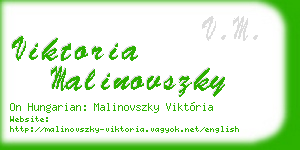 viktoria malinovszky business card
